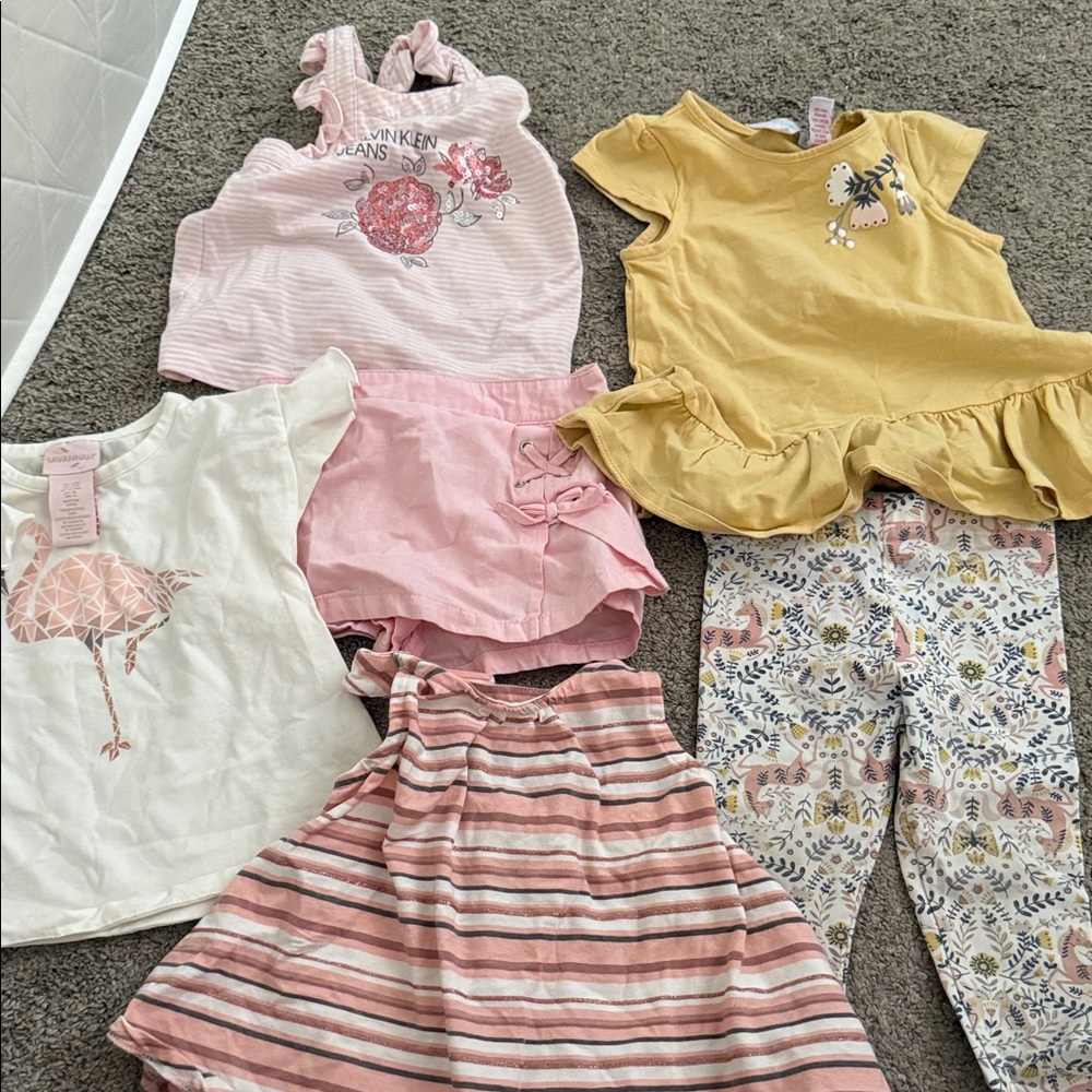 Calvin Klein Collection Pink and Yellow Girls' Set